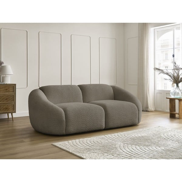 Siva/smeđa sofa od bouclé tkanine 230 cm Tina – Bobochic Paris-image-4