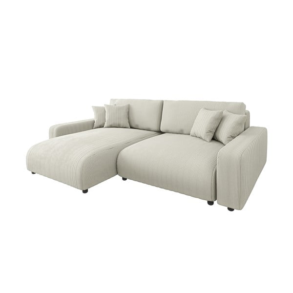 Krem sklopiva kutna garnitura od samta (promjenjiva) Sara – Ropez-image-2