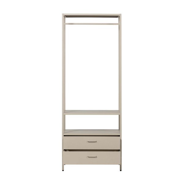 Bež otvoreni metalni ormar 70x185x54 cm Ferris – WOOOD-image-3