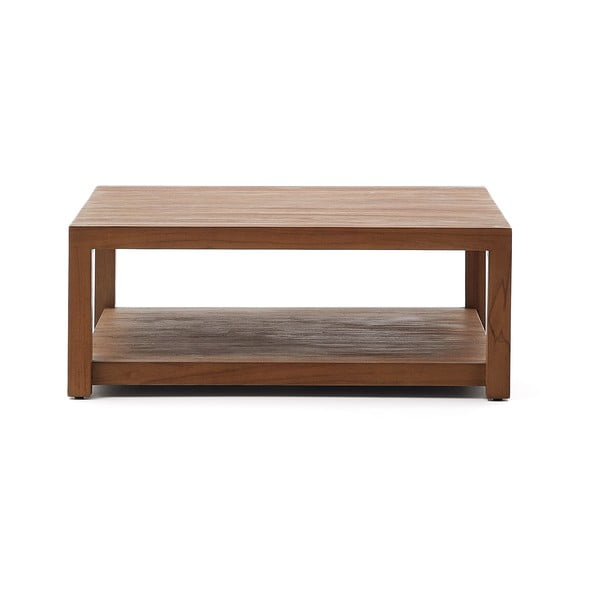 Stolić za kavu od masivne tikovine u prirodnoj boji 90x90 cm Sashi – Kave Home-image-2