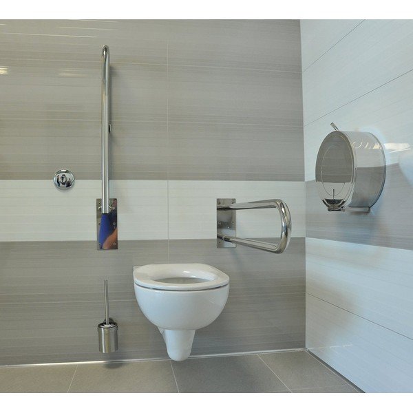 Zidna ručka za kupaonicu od nehrđajućeg čelika 62 cm Handicap U – Sapho-image-1