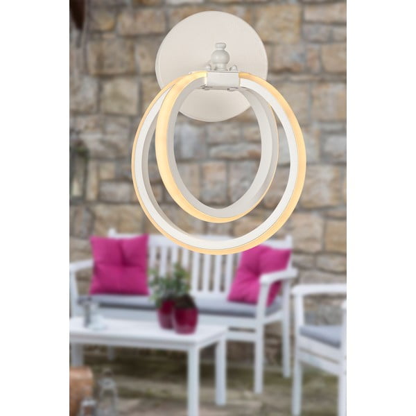 Bijela metalna LED zidna lampa Sezen – Squid Lighting-image-1