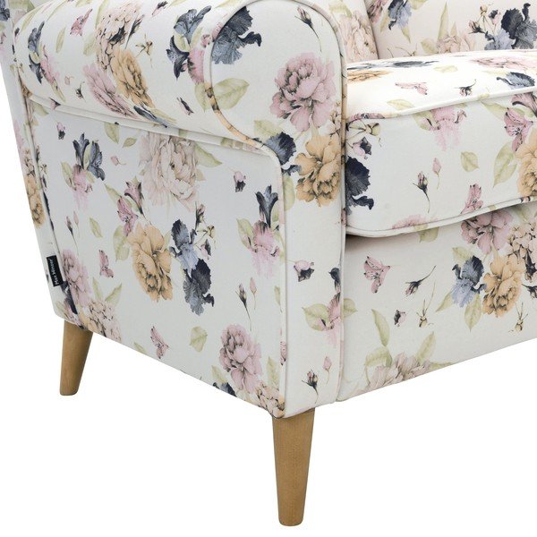 Bijela fotelja s cvjetnim motivom Max Winzer Anton-image-1