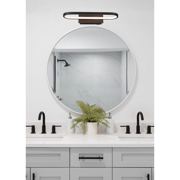 Mat crna LED zidna lampa (duljina 40 cm) Gianni - Trio-image-1