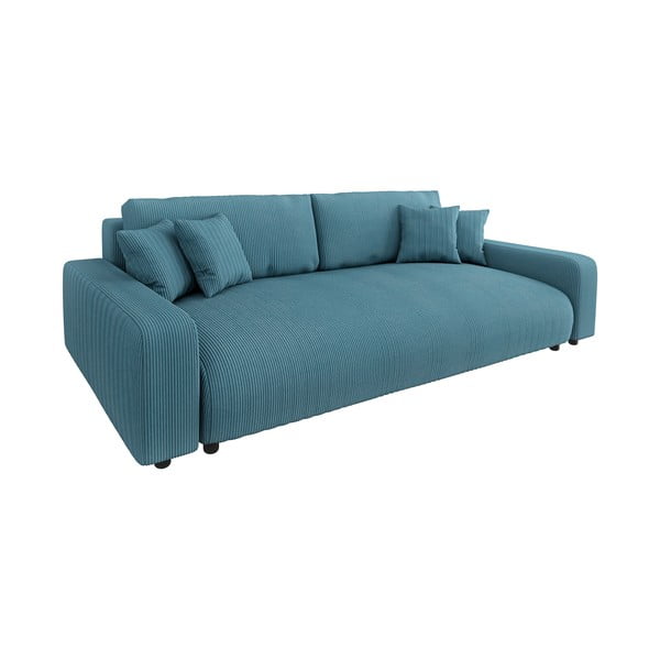 Tirkizna sklopiva/s prostorom za odlaganje sofa od samta 234 cm Sara – Ropez