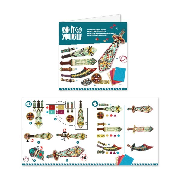 Set za izradu 3 mača Djeco Knight-image-1