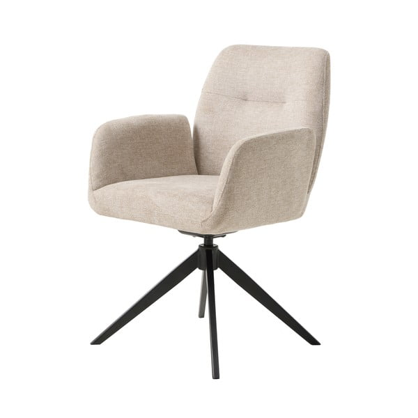 Krem podstavljena blagovaonska stolica s naslonima za ruke Roxana – Unique Furniture-image-2