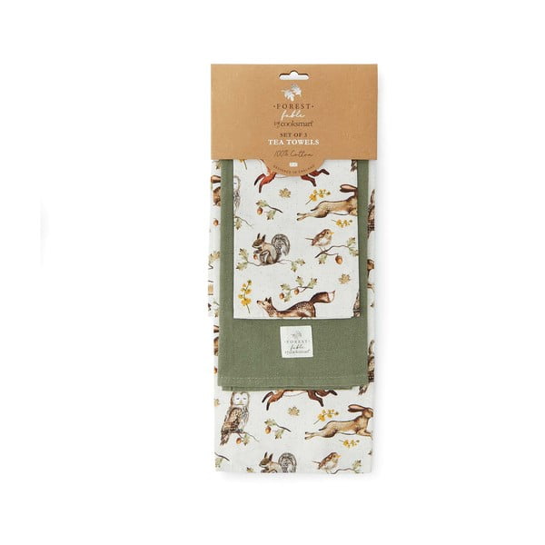 Pamučna kuhinjska krpa 3 kom 45x65 cm Forest Fable – Cooksmart ®