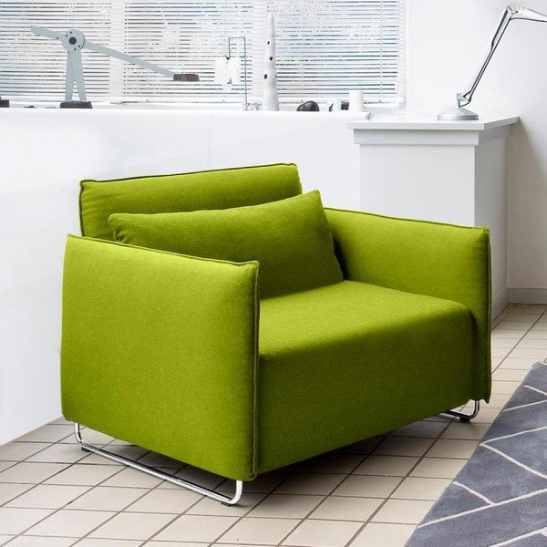 Limeta zelena fotelja na razvlačenje Softline Cord-image-1