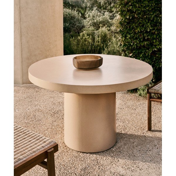 Okrugao vrtni stol betonski ø 120 cm Aiguablava – Kave Home-image-1