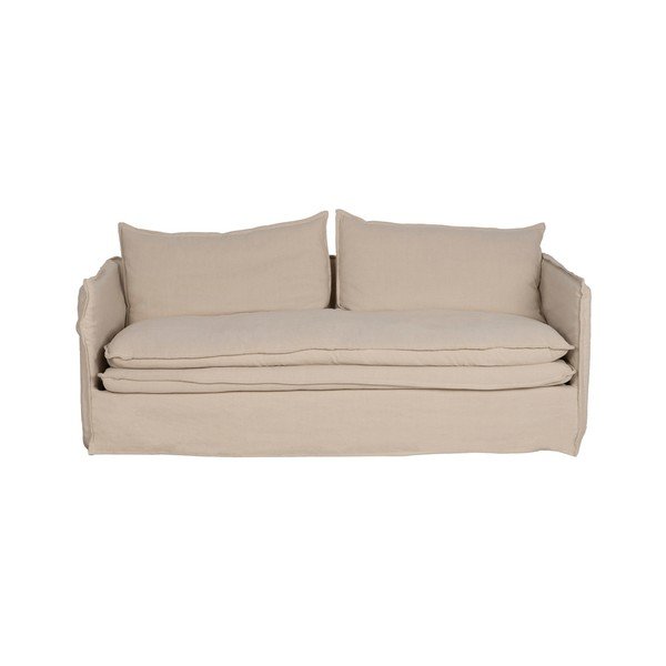 Krem lanena sofa 210 cm – Ixia