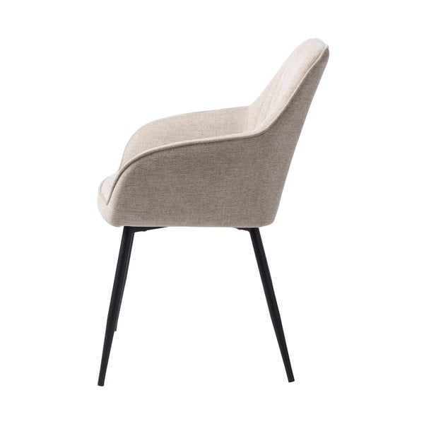 Bež podstavljena blagovaonska stolica s naslonima za ruke Nolan – Unique Furniture-image-2