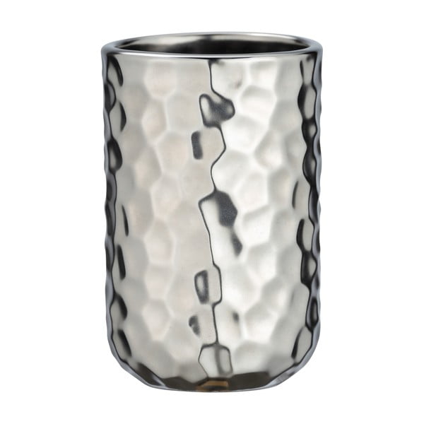 Keramička čaša za četkice za zube u srebrnoj boji Wenko Lunas