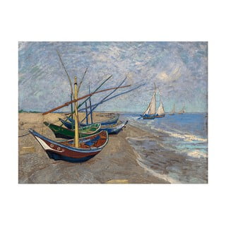 Reprodukcija slika Vincenta van Gogha - Fishing Boats on the Beach at Les Saintes-Maries-de la Mer, 40 x 30 cm