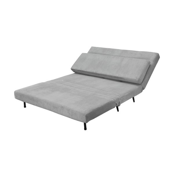 Svijetlo siva sklopiva sofa od samta 140 cm Mallory – Støraa-image-4