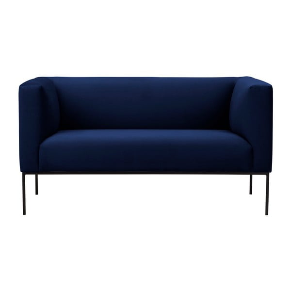 Tamnoplava baršunasta sofa Windsor & Co Sofas Neptune, 145 cm