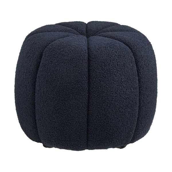 Tamno plavi tabure od bouclé tkanine Paisley – House Nordic-image-2