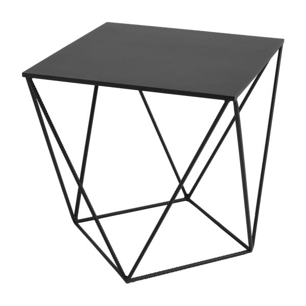 Crni stolić Custom Form Daryl, dužina 60 cm
