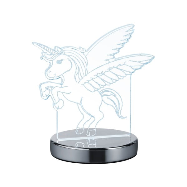 LED stolna lampa u sjajnoj srebrnoj boji (visina 17 cm) Karo - Trio-image-2