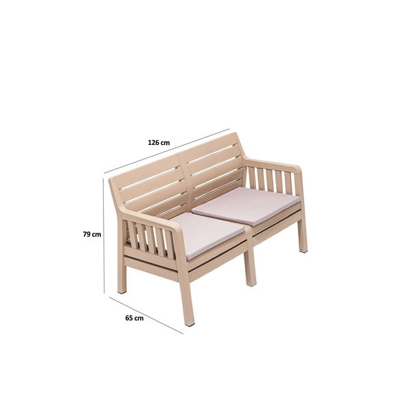 Bež vrtna sofa Lara – Floriane Garden-image-1