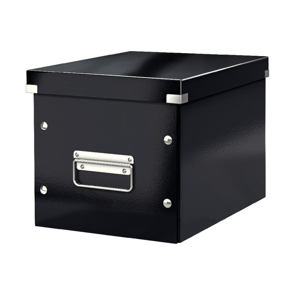 Crna kartonska kutija za pohranu s poklopcem 26x26x24 cm Click&Store – Leitz