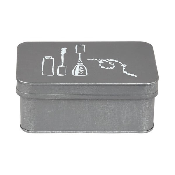 Siva metalna kutija za kozmetiku LABEL51