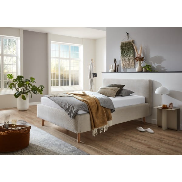 Bež tapecirani krevet bez podnice 120x200 cm Mattis – Meise Möbel-image-1