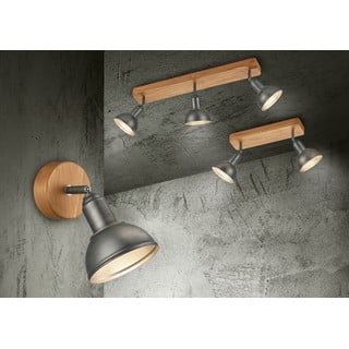 Tamno sivi/u prirodnoj boji reflektor 11x58 cm Delhi – Trio