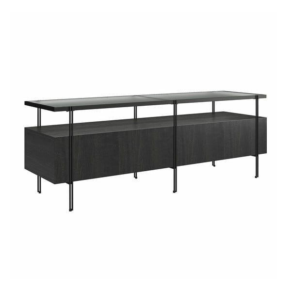 Crna TV komoda u dekoru hrasta 140x50 cm Wainwright - Queer Eye-image-4