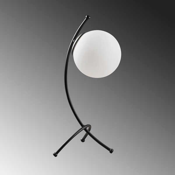 Crno-bijela stolna lampa sa staklenim sjenilom (visina 43 cm) Yay – Opviq lights-image-4