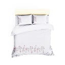 Bijela posteljina od pamučnog satena s plahtom Perla White, 200 x 220 cm
