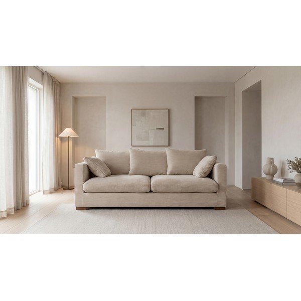 Bež sofa od samta 220 cm Comfy – Scandic-image-4