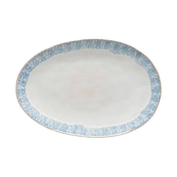 Bijelo-plavi pladanj od kamenine Costa Nova Brisa, dužina 41 cm