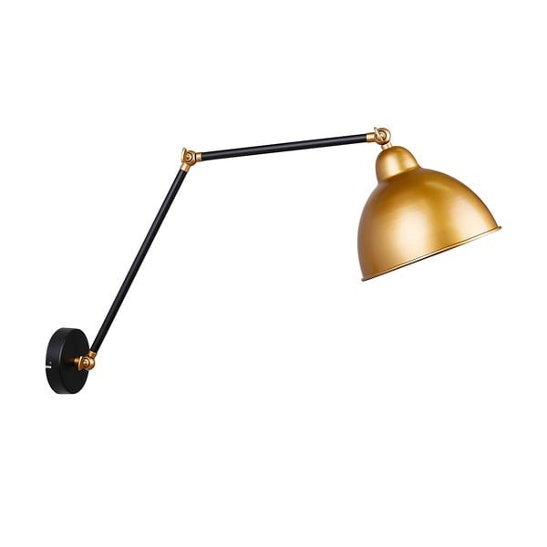 Metalna zidna lampa u crno-zlatnoj boji Truck - Candellux Lighting
