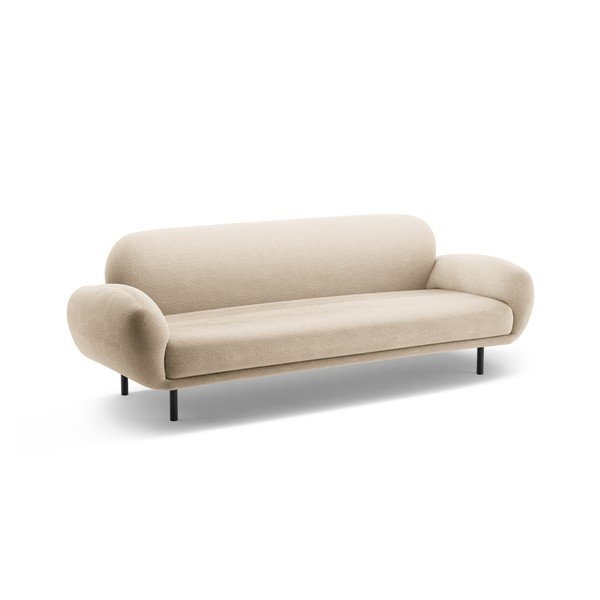 Bež sofa od bouclé tkanine 208 cm Poppy – Micadoni -image-1