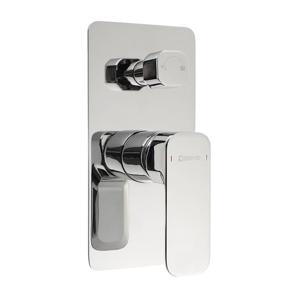 Ugrađena slavina za tuš u sjajno srebrnoj boji (s 2 izlaza) Spy – Sapho