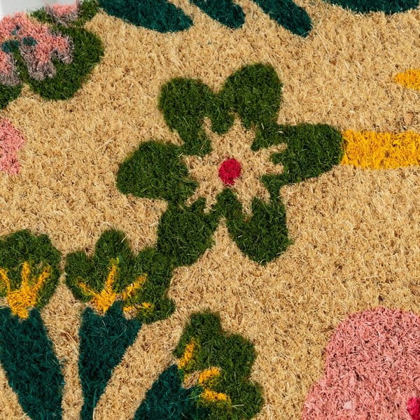 Otirač od kokosovih vlakana 40x60 cm Flora – Casa Selección-image-1