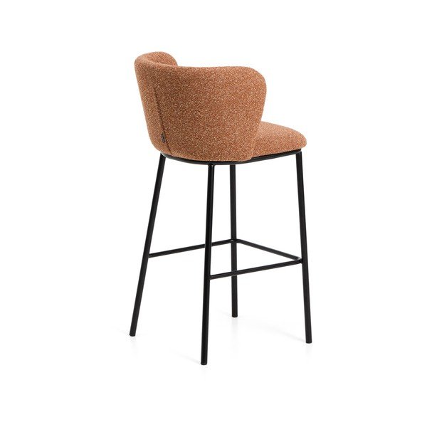 Podstavljena barska stolica boja terakote (visine sjedala 75 cm) Ciselia – Kave Home-image-4