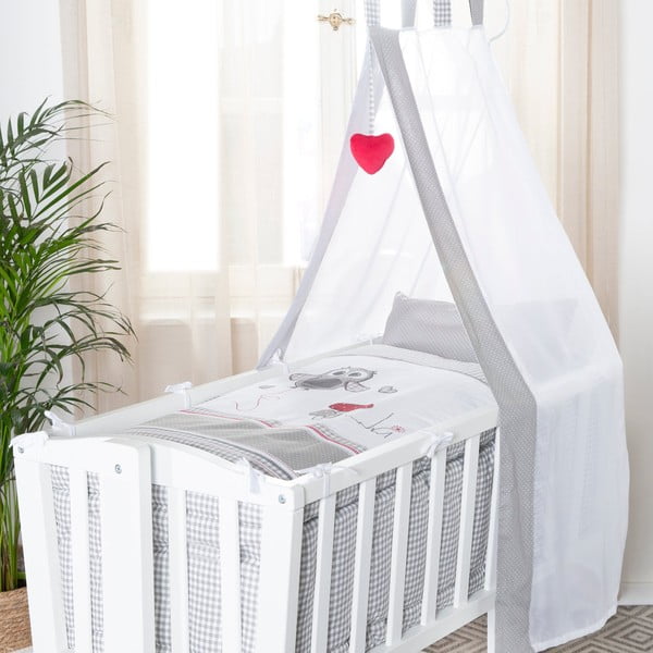 Bijela kolijevka na kotačićima/s baldihanom 40x90 cm Adam & Eule – Roba-image-2