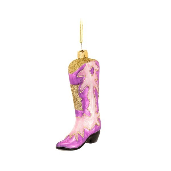 Stakleni ukas za božićno drvce 7 cm Cowboy Boot – Sass & Belle