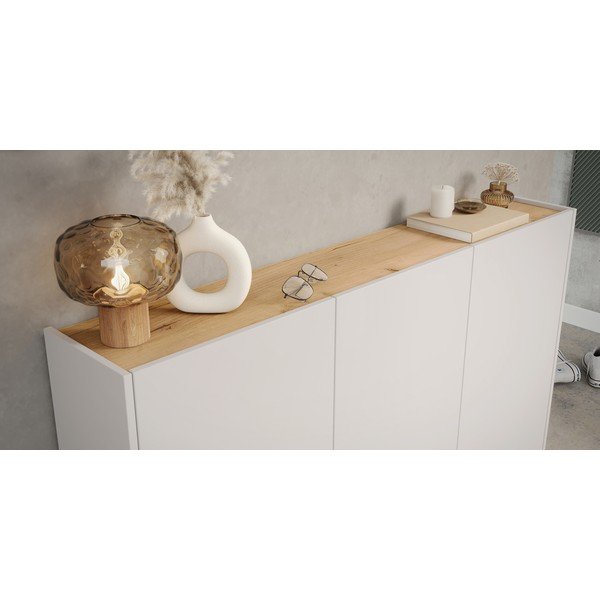 Krem ormarić u dekoru hrasta 138x105x25 cm Libbiano – Germania-image-3