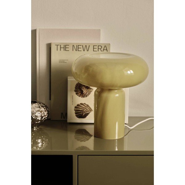 Kaki zelena staklena stolna lampa (visina 28 cm) Aurora – Ellos Home-image-2