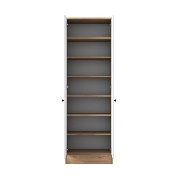 Bijelo/prirodni ormar u dekoru oraha 60x183 cm Theresa - Kalune Design-image-4