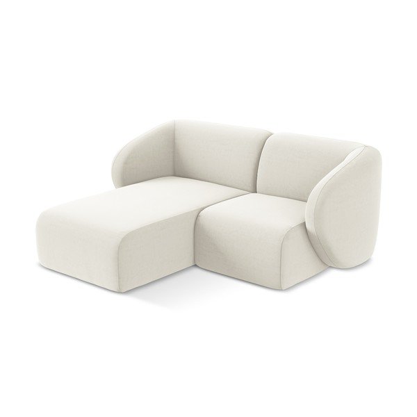 Bež baršunasti kutna garnitura (s lijevim kutom/s ležaljkom) Lani – Makamii-image-2