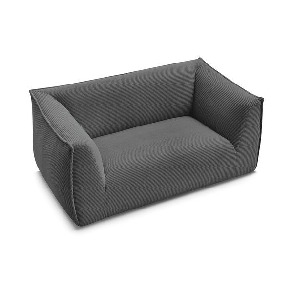 Tamno siva sofa od samta 170 cm Giorgia – Bobochic Paris-image-3