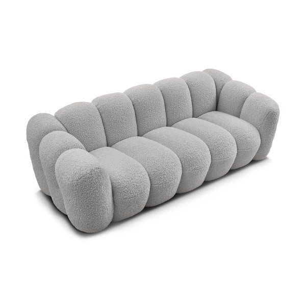 Svijetlo siva sofa od bouclé tkanine 232 cm Hippolyte – Bobochic Paris-image-4