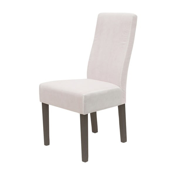 Bijela stolica za blagovanje s tamno smeđim nogama Canett Titus
