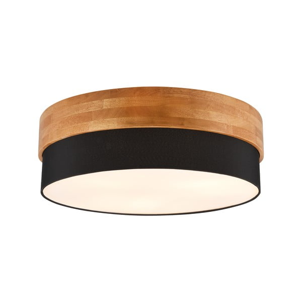 Crna/u prirodnoj boji stropna svjetiljka s tekstilnim sjenilom Seasons – Trio-image-1