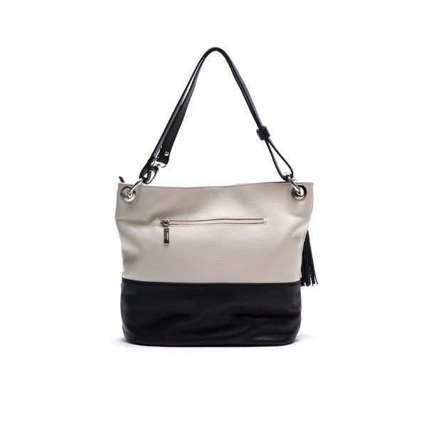 Kožna torbica Anna Luchini 1104 Beige Nero-image-1