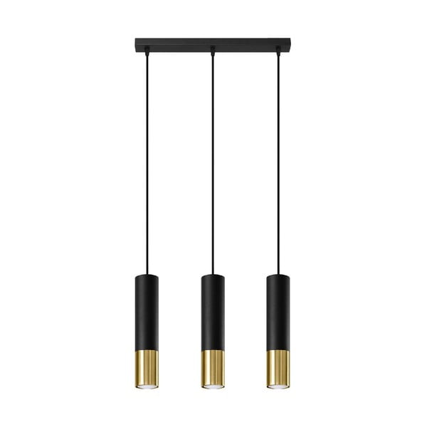 Visilica s metalnim sjenilom u crno-zlatnoj boji 45x6 cm Longbot - Nice Lamps